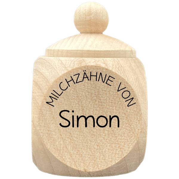 Milchzahndose mit Namen