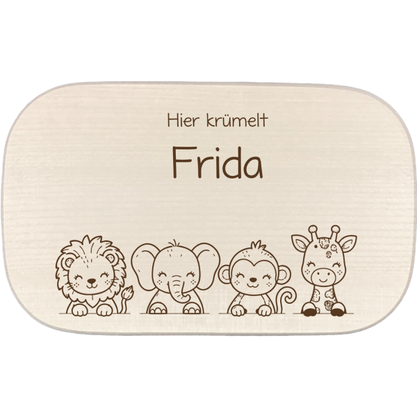 Frühstücksbrettchen mit Motiv und Name "Kinder"