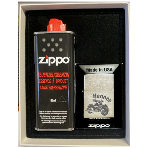 Feuerzeug "Zippo" mit Name und Motiv