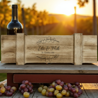 Weinkiste "Einfach" mit Namen und Datum "Hochzeit"