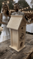 Vogelhaus mit Namen "Hochzeit"