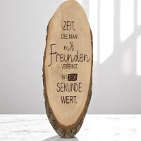Holzscheibe "Deko" mit Spruch