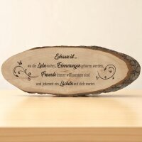 Holzscheibe "Deko" mit Spruch