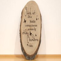 Holzscheibe "Deko" mit Spruch