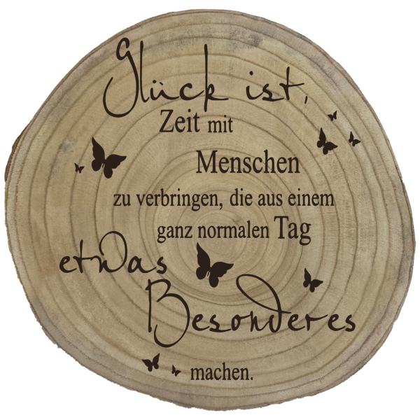 Baumscheibe "Deko" mit Spruch