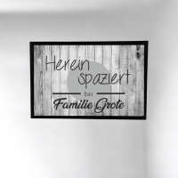 Fußmatte mit Namen und Spruch