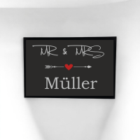 Fußmatte mit Namen und Spruch