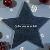 Besteckhalter "Stern" mit Spruch