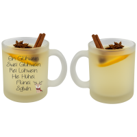 Glühweinbecher mit Spruch