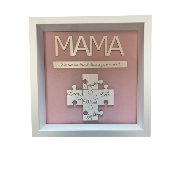 Puzzlebild-Rahmen "Mama" mit Namen