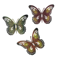 Metalldeko "Schmetterling" 3er-Set