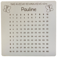 Lerntafel "Einmaleins" mit Namen und Motiv