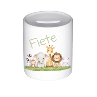 Spardose "Keramik" mit Name und Motiv
