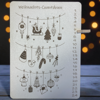Weihnachts-Countdown aus Holz