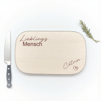 Frühstücksbrettchen mit Name und Spruch