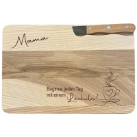 Messerbrett inkl. Messer mit Spruch und Name