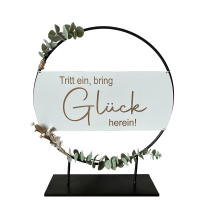 Dekoring "Noir" mit Spruch "Weiß"