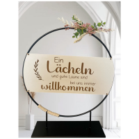 Dekoring "Noir" mit Spruch "Weiß"