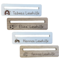 Lesehilfe für Kinder mit Motiv und Name