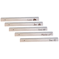 Holz-Lineal "Buche" mit Namen und Motiv