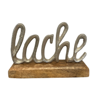 Schriftzug "lache"