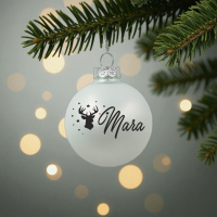 Weihnachtskugel "6cm matt" mit Namen
