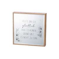 MDF-Spiegelbox mit LED "Glücklich"