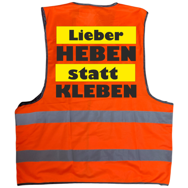 Bombo Abschluss-Weste Gelb Fluoreszierend – Mit Reflektorstreifen & Klettverschluss, Einheitsgröße