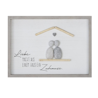 Steinbild "Liebe macht aus einem Haus ein Zuhause"