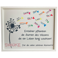 Bilderrahmen mit Spruch und Namen "Abschied...