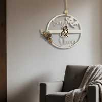 Holzring "Hoop" mit Namen "Hochzeit"