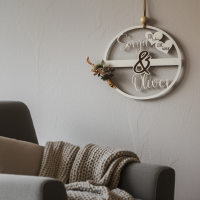 Holzring "Hoop" mit Namen "Hochzeit"