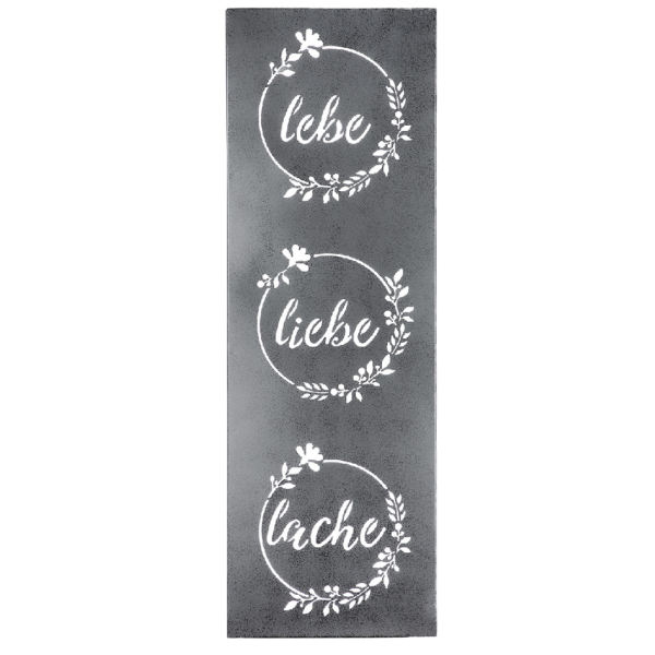 Wandrelief "Lebe Liebe Lache"
