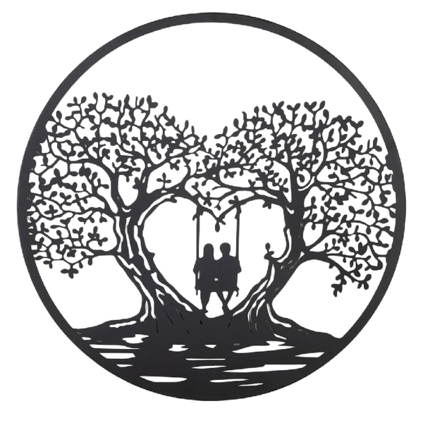 Wandrelief "Herzschaukel"