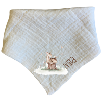Dreieckstuch "Musselin" Baby mit Motiv und Name