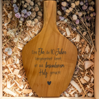 Deko-Vase "Wood" mit Spruch "Hochzeit"
