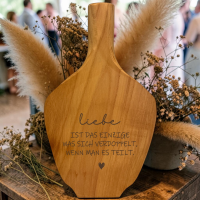 Deko-Vase "Wood" mit Spruch "Hochzeit"