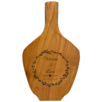 Deko-Vase "Wood" mit Namen und Datum "Hochzeit"