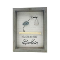 Steinbild Storch "Klitzeklein"