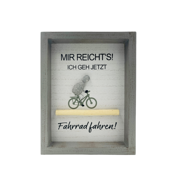 Steinbild Fahrradliebe "Mir reichts!"