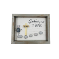 Steinbild "Glück" Glücklichsein ist...