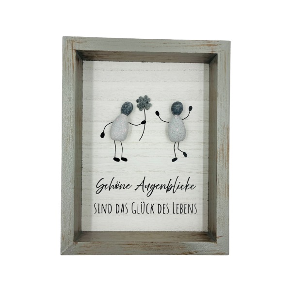 Steinbild "Glück" Schöne Augenblicke