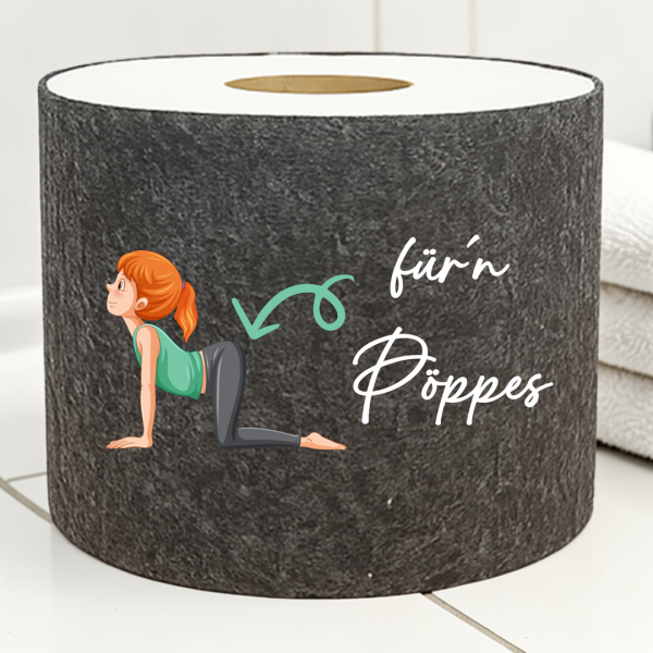 Toilettenpapier Banderole mit Spruch