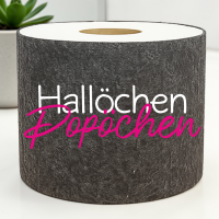 Toilettenpapier Banderole mit Spruch