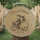 Baumscheibe "Deko" mit Motiv und Namen "Hochzeit" Brautpaar mit Fahrrad