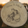 Baumscheibe "Deko" mit Motiv und Namen "Hochzeit" Brautpaar mit Fahrrad