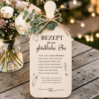 Schneidebrett mit Griff mit Spruch und Namen...