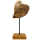 Herz auf Holzsockel Teak Holz