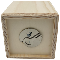 Spardose aus Holz "Würfel" mit Name