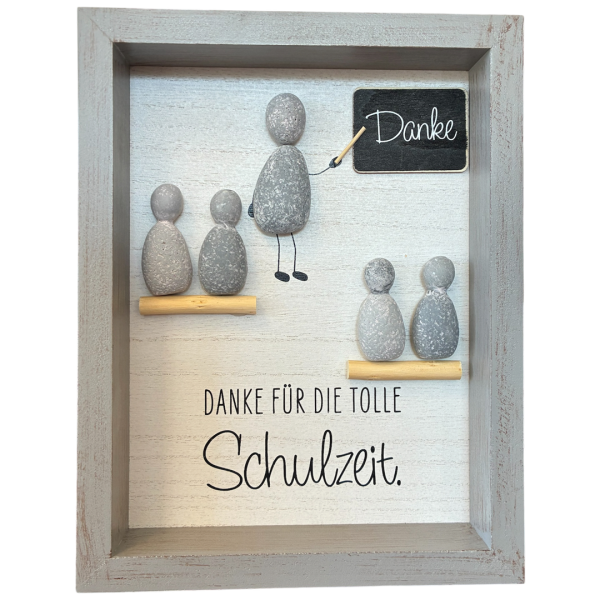 Steinbild mit Spruch Danke & Lehrerin